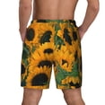 thumbnail image 4 of Goofa Sunflowers 7 Printed Men's Swim Trunks Board Shorts Quick Dry Mens Swimming Trunks with Compression Liner,Breathable Fit Hawaii Beach Shorts-, 4 of 9
