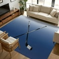 thumbnail image 3 of Navy Blue Ice Hockey Area Rugs 6x9 for Living Room, Winter Sports Ball Games Ombre Non Slip Washable Rug Runner, Low Pile Indoor Floor Carpet Mat Bathroom Rugs for Bedroom, Kids Room, 3 of 9