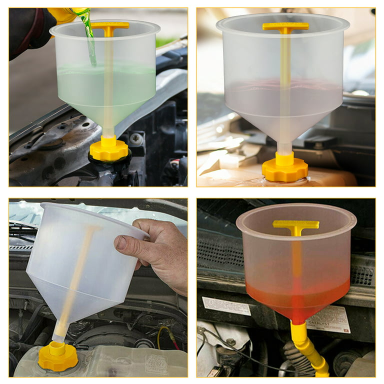 Spill Proof Radiator Coolant Filling Funnel Kit 15-pcs Cooling