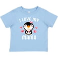 thumbnail image 3 of Inktastic I Love My Mama with Cute Penguin and Hearts Girls Baby T-Shirt, 3 of 5