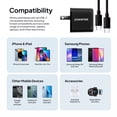 thumbnail image 6 of Powertek Value 4-Pack Bundle Black, Dual Port 20W USB-C and 18W USB-A Wall Chargers with 6ft USB-C to USB-C Cables for iPhone 15 and Newer, Tablets & USB-C Devices, 6 of 7