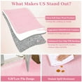 thumbnail image 5 of Hasoo 8' x 10' Area Rug for Living Room Washable Scalloped Non Shedding Neutral Indoor Decor Bordered Carpet, Pink, 5 of 5