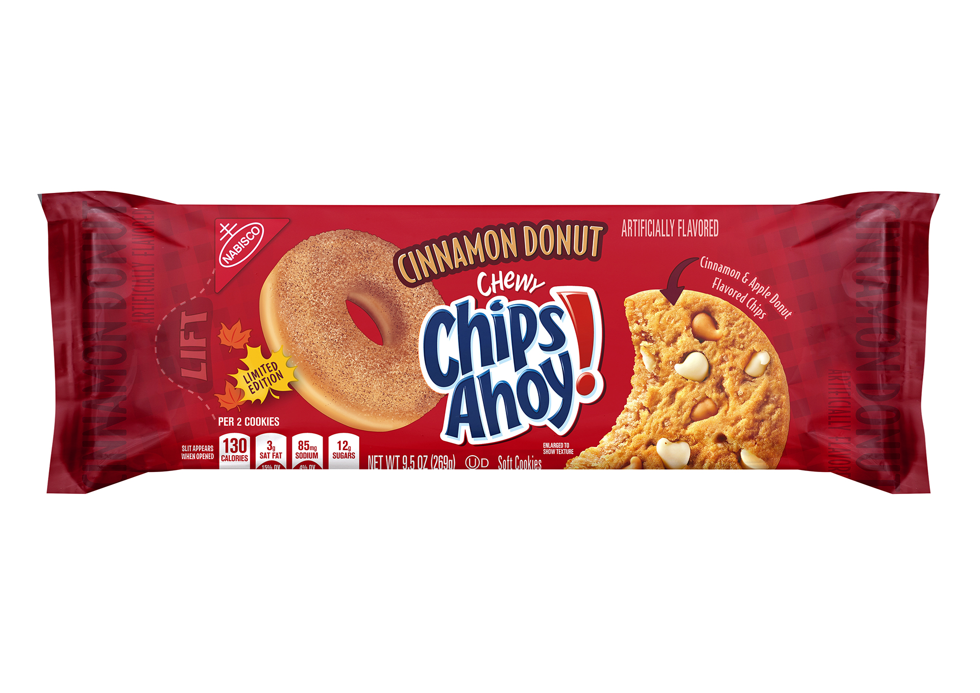 Nabisco Chips Ahoy! Chewy Cinnamon Donut Soft Cookies, 9.5 Oz