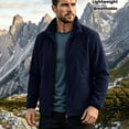 thumbnail image 2 of Mens Windbreaker Windproof Long Sleeve Turndown Collar Solid Color Zipper Jacket with Pockets Casual Coat for Daily Leisure Outdoor Sport, 2 of 10