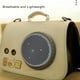 thumbnail image 4 of Cubierta De Malla Transpirable De Gran Capacidad, Portador De Cápsula Espacial Para Gatos, Bolsa De Cuero PU Para Mascotas, Para Viaje, Compras, Embarque, 4 of 7