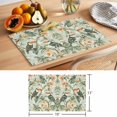 thumbnail image 6 of Summer Flower Animal Placemats Set of 4, Green Watercolor Parrot Non-Slip Place Mats Washable Table Mats for Kitchen Dining Table Decorations Indoor/Outdoor, 6 of 9