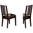 thumbnail image 6 of Wooden Frame Slatted Back Dining Seat, Set of 2, Brown- Saltoro Sherpi, 6 of 6