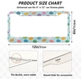 thumbnail image 4 of GZHJMY Easter Eggs License Plate Frames, License Plate Covers, 2 Packs Universal Aluminum Tag Frame with 2 Holes & Screw Caps for Front and Rear Car Tags, Elliptical Hole Decorative, 4 of 7