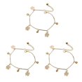 thumbnail image 4 of Qarigey Tobillera elegante brazalete de trébol con campanas accesorio de moda colgantes colgantes pulseras de tobillo para niñas mujeres Type1 NO1, 4 of 6