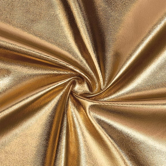 Metallic Foil Fabric 39 inch Spandex Stretch Fabrics 1.6 Yards Wide Stretch Shiny Fabrics Polyester Foil Sewing Cloth Lame Fabric for Dance Craft Costume Decor Dark Goldenrod diy