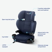 Graco TurboBooster Stretch2Fit Booster, Mariner, Blue