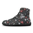 thumbnail image 6 of Psesaysky Love Heart Printed Sneakers for Big Girls Ladies High-Top Fashion Barefoot Shoes Wide Width Size 6-13.5, 6 of 7