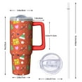 thumbnail image 2 of 30oz Xmas Holiday Tumbler with Straw and Handle, Santa Claus Christmas Trees Cup, Winter Snowflake Insulated Mug, Festive Gifts for Women, 2 of 5