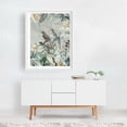 thumbnail image 2 of Vintage Kingfishers in the Tropics - Illustration Botanical Bird Tropical Floral Vintage Map Nature White Framed Wall Art Print 12 x 16 inches, 2 of 3
