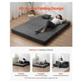 thumbnail image 5 of Folding Sofa Bed, 3-in-1 Convertible Couch Bed with Pillows, Queen Size, 25D Memory Foam Futon for Living Room, Bedroom - Dark Grey, 5 of 6