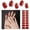 Cat Eye Red, variant on Semi Cured Gel Nail Wraps,20 Pcs Gel Nail Polish Strips for Salon-Quality Manicure Set,Long Lasting,Easy to Apply & Remove with Nail File & Wooden Cuticle Stick(Cat Eye Red)