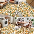 thumbnail image 6 of Summer Fruit Washable Area Rug 3 x 5 ft Watercolor Orange White Flowers Farmhouse, Soft Non Slip Rugs Stain Repellent Indoor Felt Carpet for Living Dining Room Bedroom Home Office, 6 of 9