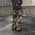 thumbnail image 6 of Men's Casual Camouflage Cargo Pants Baggy Wide Leg Hip Hop Skater Pants Loose Fit with Pockets - Streetwear Style for Men with Urban and Trendy Look,Camouflage,M, 6 of 6