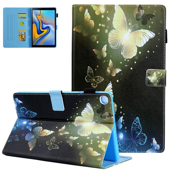Allytech for SM-T500 SM-T507 Case, Galaxy Tab A7 10.4 Case 2020, Slim PU Leather Soft TPU Protective Stand Cover for Samsung Galaxy Tab A7 10.4" 2020 Model SM-T500/T505/T507, Gold Butterfly