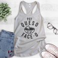 thumbnail image 2 of Put Queso In My Face-O Tank Top, Ladies Racerback Tank Top, Nacho Tank, Mexican Food Tank, Queso Tank, Silver Gray, XX-Large, 2 of 3