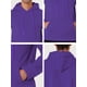 thumbnail image 5 of Sudadera con capucha con forro de felpa para hombre Sudaderas con capucha de manga larga sólida con bolsillo Púrpura S, 5 of 5
