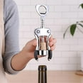thumbnail image 2 of Wine Bottle Opener Multi-Functional Stainless Steel Beer Sturdy Wine Opener Manual Wing Corkscrew, 2 of 9
