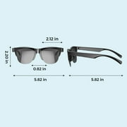 DEELLEEO Smart Glasses,Wireless Bluetooth,IPX7 Waterproof,Bone Conduction Sound (Music&Call) for All Smart Devices - Polarized Lens Sunglasses