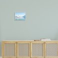 thumbnail image 2 of Stupell Blue Ocean Sailboat Sea Reflection Landscape Painting White Framed Art Print Wall Art, 2 of 7