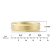 thumbnail image 4 of Men's 10K Solid Gold Wedding Band, 5mm, Beveled Edge, Satin Finish, Comfort Fit Ring, 10K Yellow Gold (Stamped for Authenticity), Size 11.5, 4 of 9