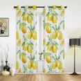 thumbnail image 2 of 2 Panels Watercolor Lemon Fruit White Yellow Curtains for Bedroom Living Room Drapes Kitchen Kid's Room Window Curtain Modern Home Decor, 2 of 7