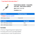 thumbnail image 2 of Clutch Master Cylinder - Compatible with 2000 - 2004 Subaru Outback 2001 2002 2003, 2 of 2