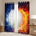 thumbnail image 2 of Homewish Gamer Volleyball Boy Black Out Curtains,Sport Theme Curtains Pack of 2 (42x63 Each),Abstract Lightning Bedroom Curtains,Super Cozy Room Decor, 2 of 6