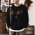 thumbnail image 3 of Suéter de punto marrón para hombre, sin capucha, polos, suéteres coreanos 2024, ropa para hombre, otoño, maletry, divertidos, tallas grandes, estilo, jerseys, venta en modo, 3 of 5