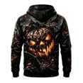 thumbnail image 6 of JIAYUE Men Halloween Hoodie Pumpkin Graphic Vintage Wash Drawstring Hood Long Sleeve Loose Sweatshirt for Casual Party, 6 of 7