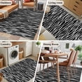 thumbnail image 6 of Black Striped Area Rug 4'x6', Retro Wave Lines Texture Simple Washable Non-Slip Rugs, Low Pile Large Carpet for Living Room Bedroom Dining Room Kitchen Office Indoor Mat, 6 of 9