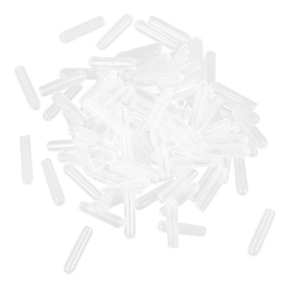 COMPUKAS 100pcs Clear Plastic End Caps For Round Tubes Screw Cover Caps Screw Threads Nail Heads For Kitchen Floors