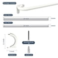 thumbnail image 3 of GCurtain Industrial Curtain Rods for Window Treatment 28-48", 5/8" Diameter, Wrap Around Curved Curtain Rods, Versatile for Bedroom, Restroom and Kitchen, Modern Contemporary Design, White, 3 of 8