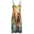 thumbnail image 5 of Colorful Elephant Flower Sleeveless Dress Woman Fashion Long Dresses Women's Summer Suit Dress Summer 2025 Women, 5 of 7