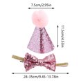 thumbnail image 2 of Pet Hat Bow Tie Accesorios Fiesta de Cumpleaños Set Glitter Hat Bow Tie Festival Decoración Suministros, 2 of 3
