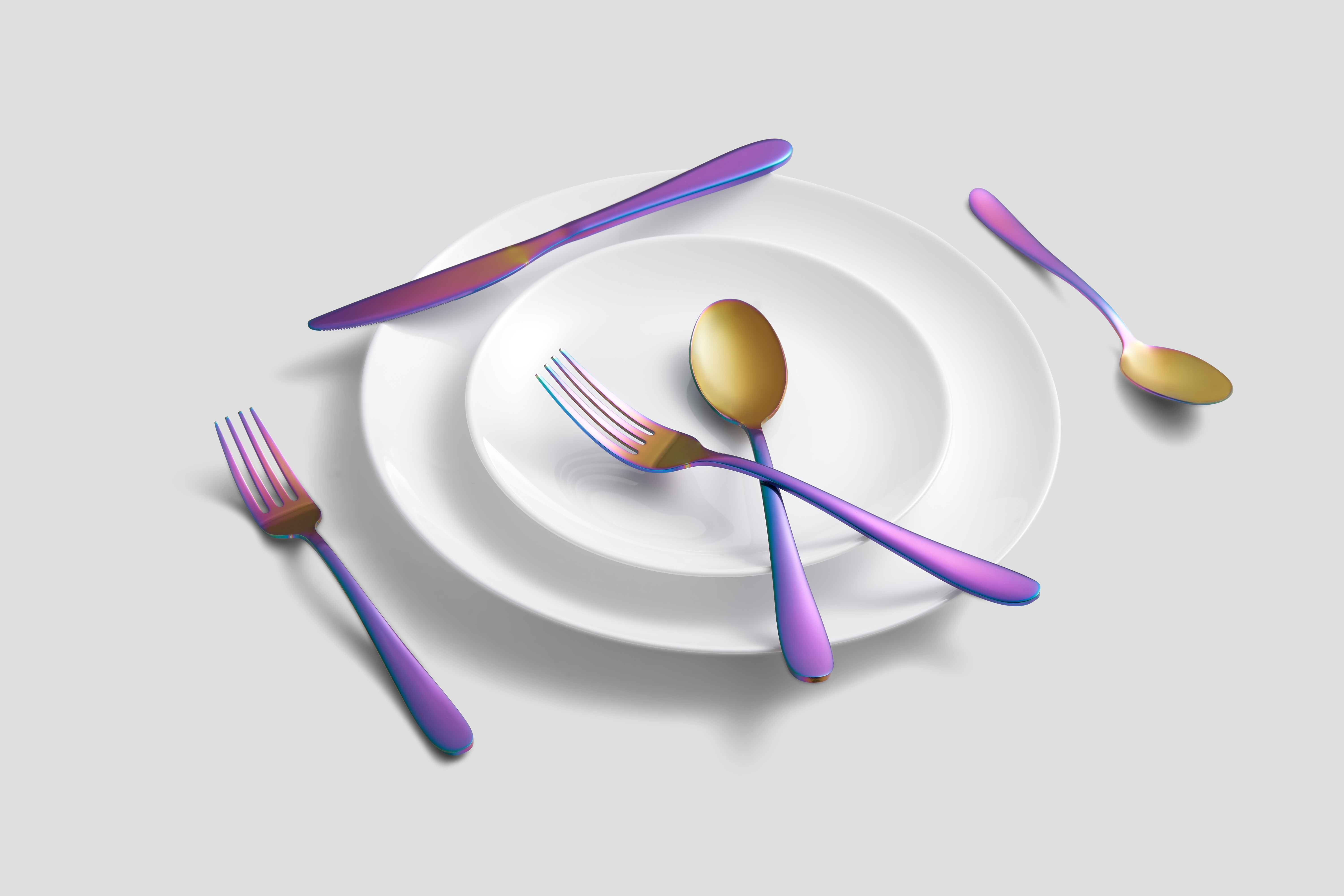 Cambridge Silversmiths Byram Rainbow Mirror 20-Piece Flatware Set, Service for 4 photo 5