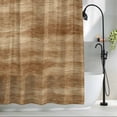 thumbnail image 2 of Brown Wooden Shower Curtain Set, Waterproof Shower Curtains for Bathroom, Vintage Western Country Wooden Plank Washable Fabric Cloth Bath Curtain for Bathtub Decoration with Hooks 72x78 Inches, 2 of 9