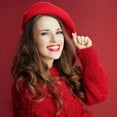 thumbnail image 2 of Minzimin French Wool Beret Hats for Women Man Solid Color Classic Beanie Winter Cap Painter Berets., 2 of 8