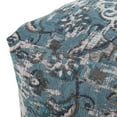 thumbnail image 3 of Square Blue Pouf - Or Floor Cushion, 16.05"x16.05"x16.05", Decorative Accent, 200lbs Weight Limit, Filled With Beads, Spot Clean Required Cushion Pouf, Beads Filled,, 3 of 4