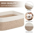 thumbnail image 3 of CHERISHGARD 4 Pack Woven Storage Baskets ，Cotton Rope Basket for Toy，Book and Blankets, 3 of 6