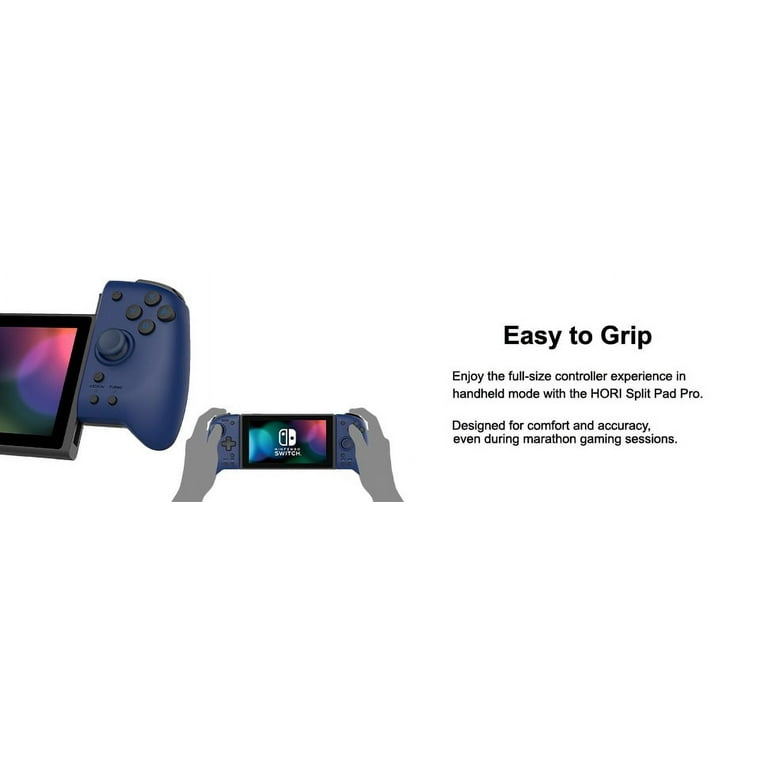 Hori - Dark Blue, Nintendo Switch, Split Pad Pro, Ergonomic, Video Game  Controller for Hand-Held Mode 