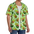 thumbnail image 2 of Pofeuu Avocado color cute animals Print Mens Casual Short Sleeve Shirts Beach Summer Spread Collar Pocket Tops Men's Casual Short-sleeved Shirt-3X-Large, 2 of 5