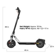 Segway E3 Pro Electric Scooter, 20 mph Max Speed, 34 Miles Max Range, Teens and Adults, Black
