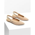 thumbnail image 3 of Women’s Pointed Toe Slingback Flats, Dress Up Low Heel Shoes With Bow Knot, 3 of 9