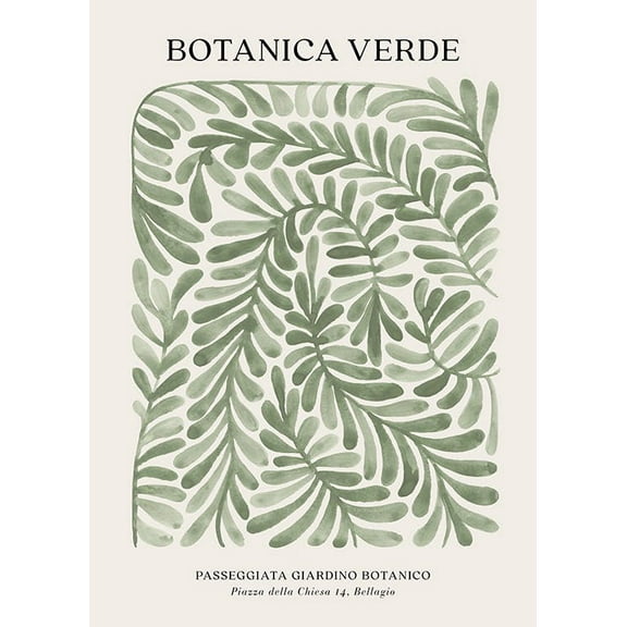 Botanica Verde Print Wall Art, Modern Wall Decor For Living Room Bedroom, 8x12 UNFRAMED