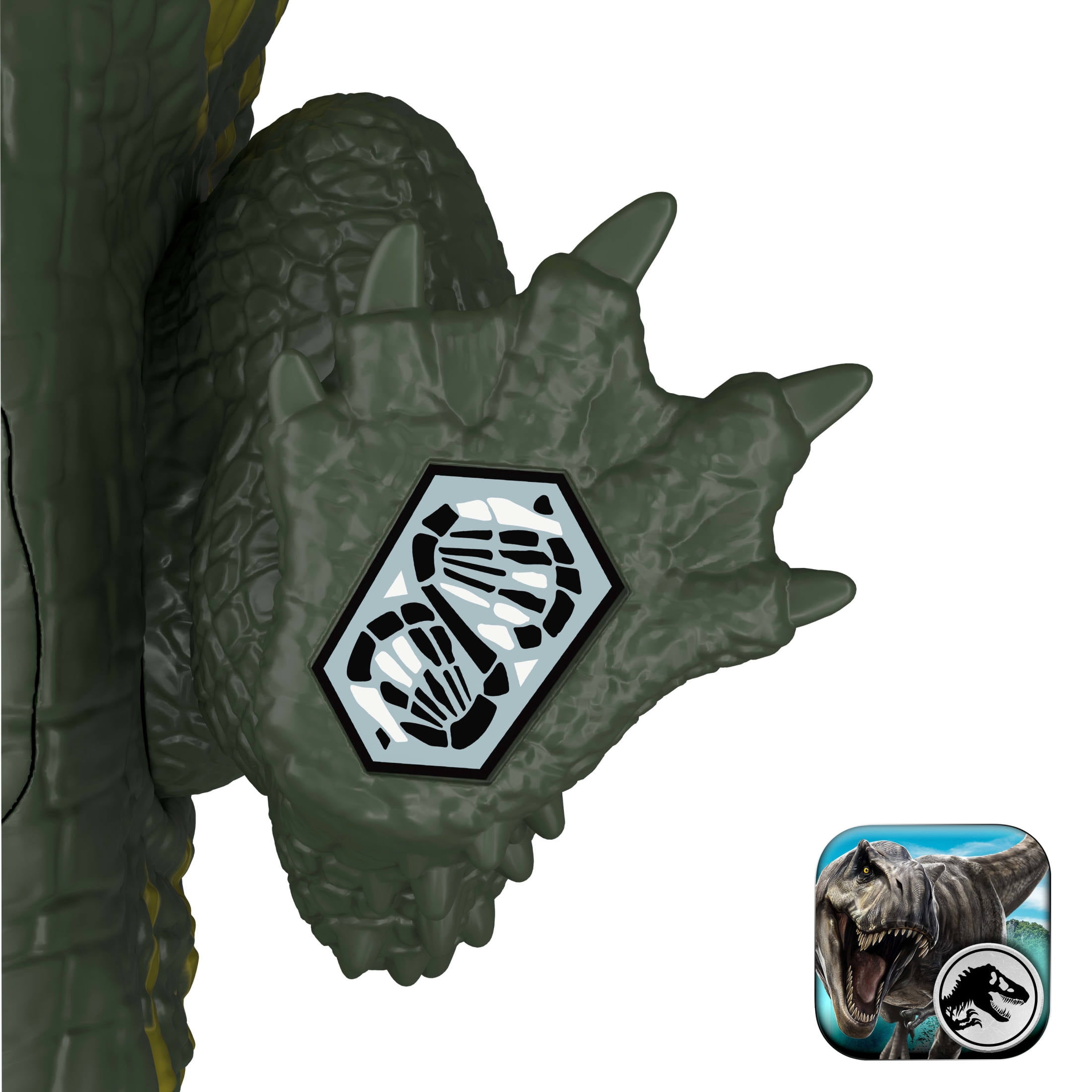 Jurassic World Wild Roar Stomatosuchus Dinosaur Action Figure Toy, Sounds & Attack & Lights
